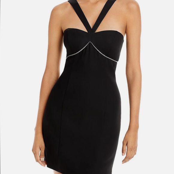 Aqua Dresses & Skirts - AQUA Womens Rhinestone Mini Cocktail And Party Dress